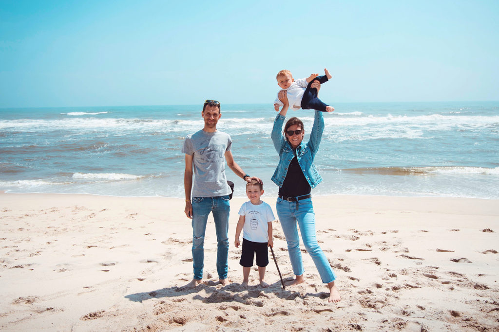 Family on a beach